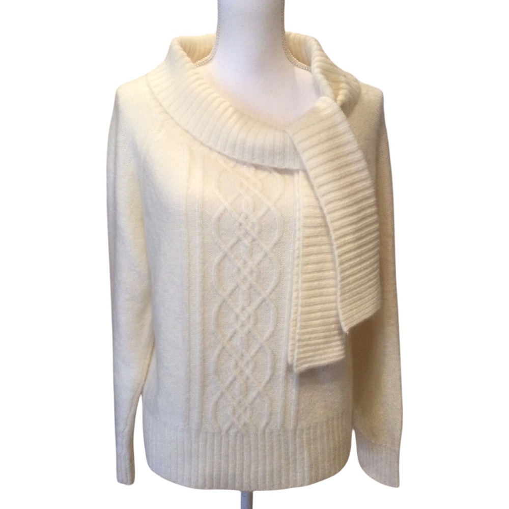 Norton McNaughton Cream Pullover Cowl Neck Sweater Size XL